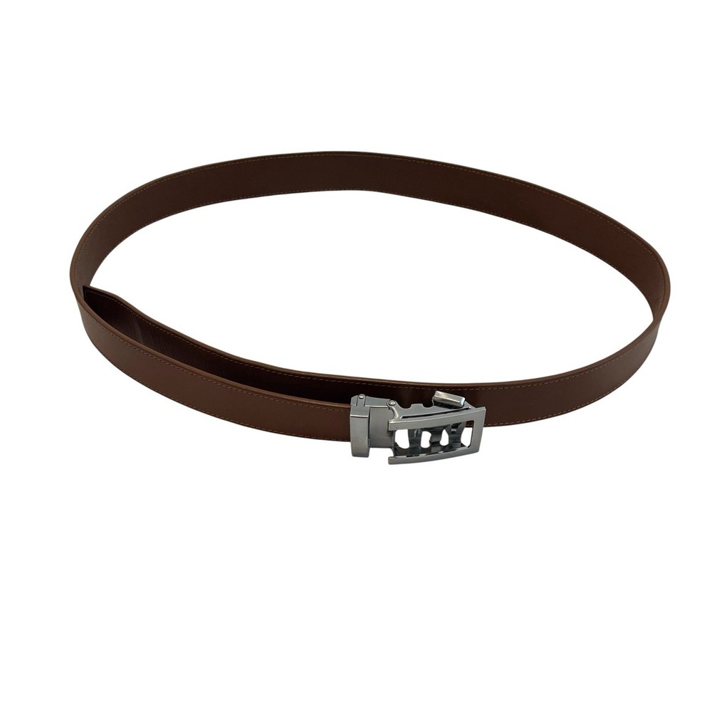 Men's Anson Adjustable Cognac Holeless Leather Belt One Size